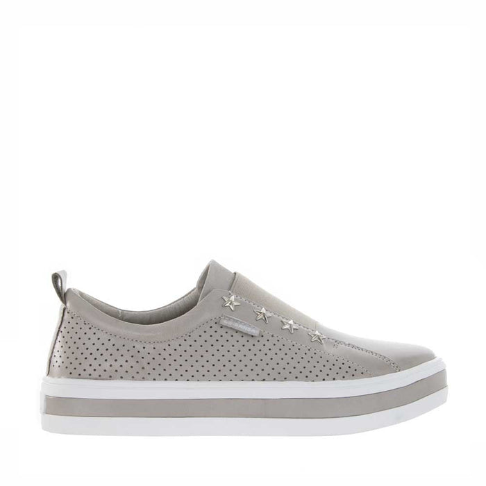 LESANSA STARK SILVER GREY Women Slip-ons - Zeke Collection