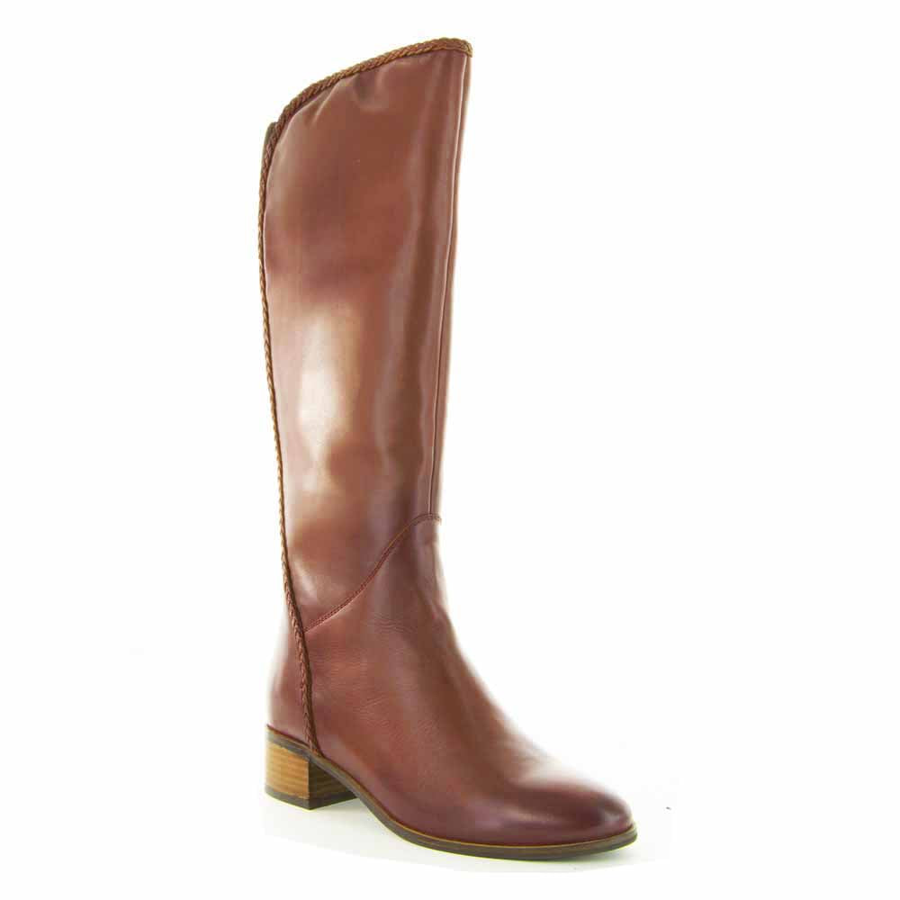 LESANSA TERESA BURGUNDY - Women High Boots - Collective Shoes 