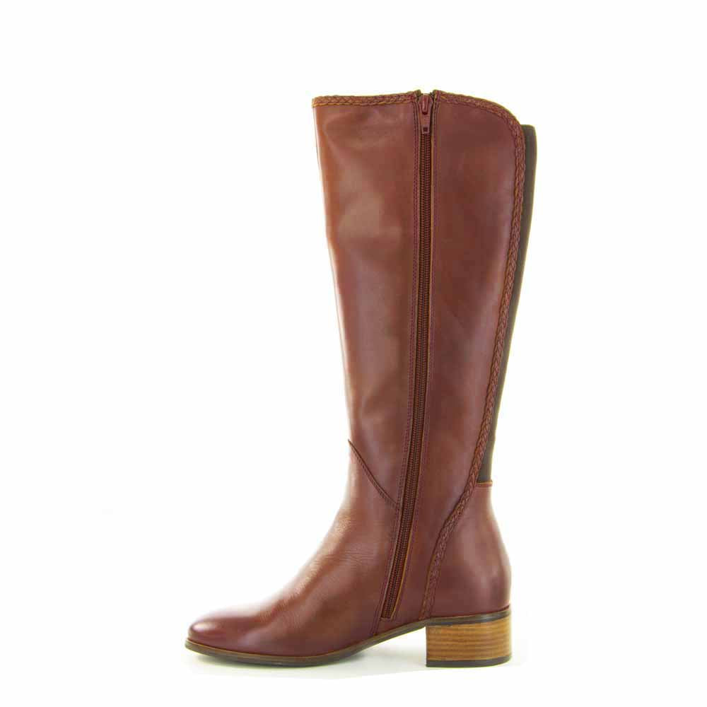LESANSA TERESA BURGUNDY - Women High Boots - Collective Shoes 