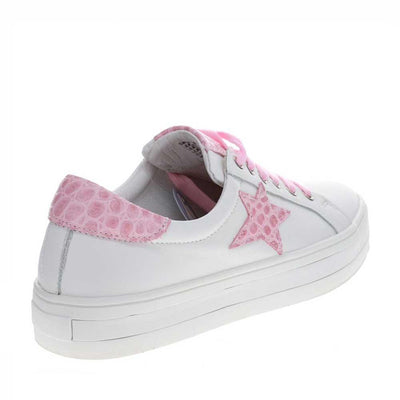 LE SANSA SAVIS WHITE/PINK CROC - Women Sneakers - Collective Shoes 