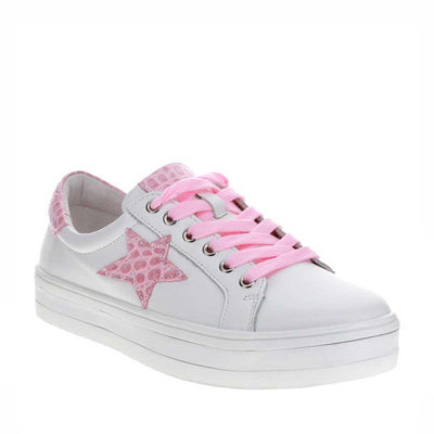 LE SANSA SAVIS WHITE/PINK CROC - Women Sneakers - Collective Shoes 