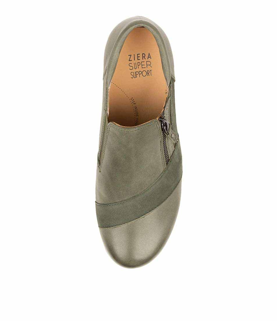 ZIERA SAGE ARMY OLIV LEA NUB - Collective Shoes 