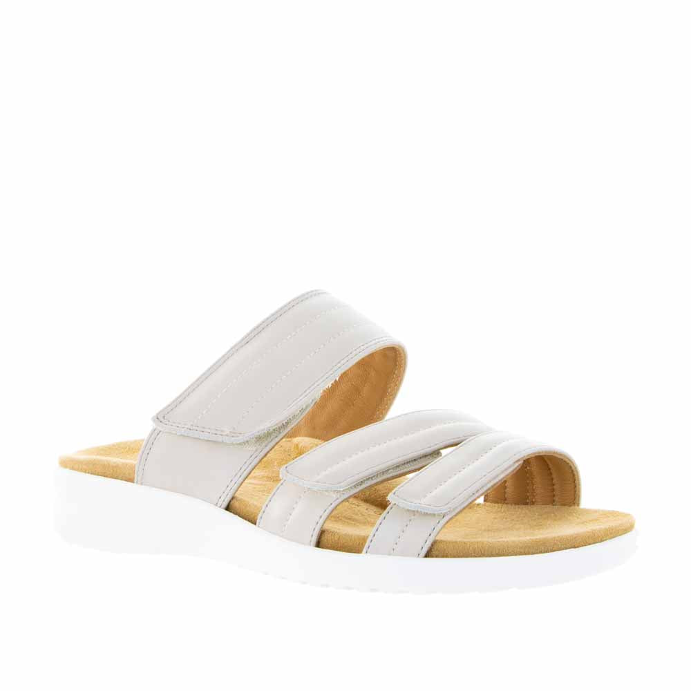 ZIERA BARBRA STONE WHITE SOLE - Women Slip On - Collective Shoes 