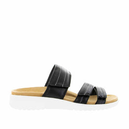 ZIERA BARBRA BLACK WHITE SOLE - Women Slip On - Collective Shoes 