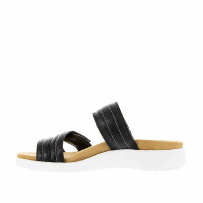 ZIERA BARBRA BLACK WHITE SOLE - Women Slip On - Collective Shoes 