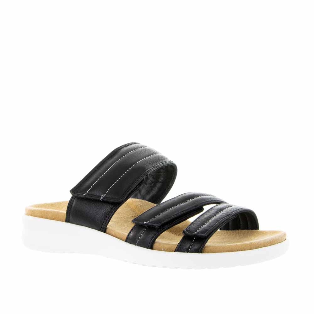 ZIERA BARBRA BLACK WHITE SOLE - Women Slip On - Collective Shoes 