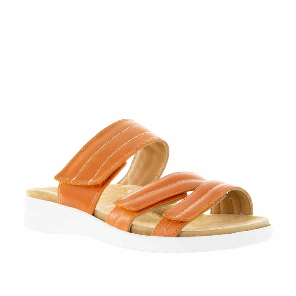 ZIERA BARBRA NEW ORANGE WHITE SOLE - Women Slip On - Collective Shoes 