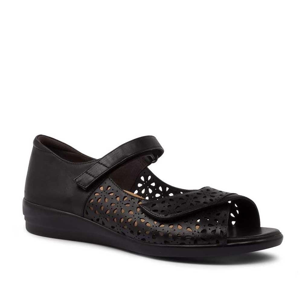 ZIERA DAFFODIL BLACK - Women Sandals - Collective Shoes 