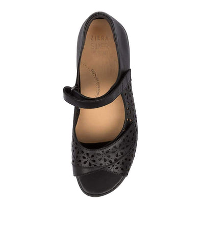 ZIERA DAFFODIL BLACK - Women Sandals - Collective Shoes 