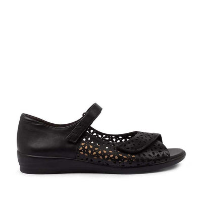 ZIERA DAFFODIL BLACK - Women Sandals - Collective Shoes 