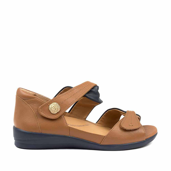 ZIERA DOXIE W NAVY TAN - Ziera Women Sandals - Collective Shoes 